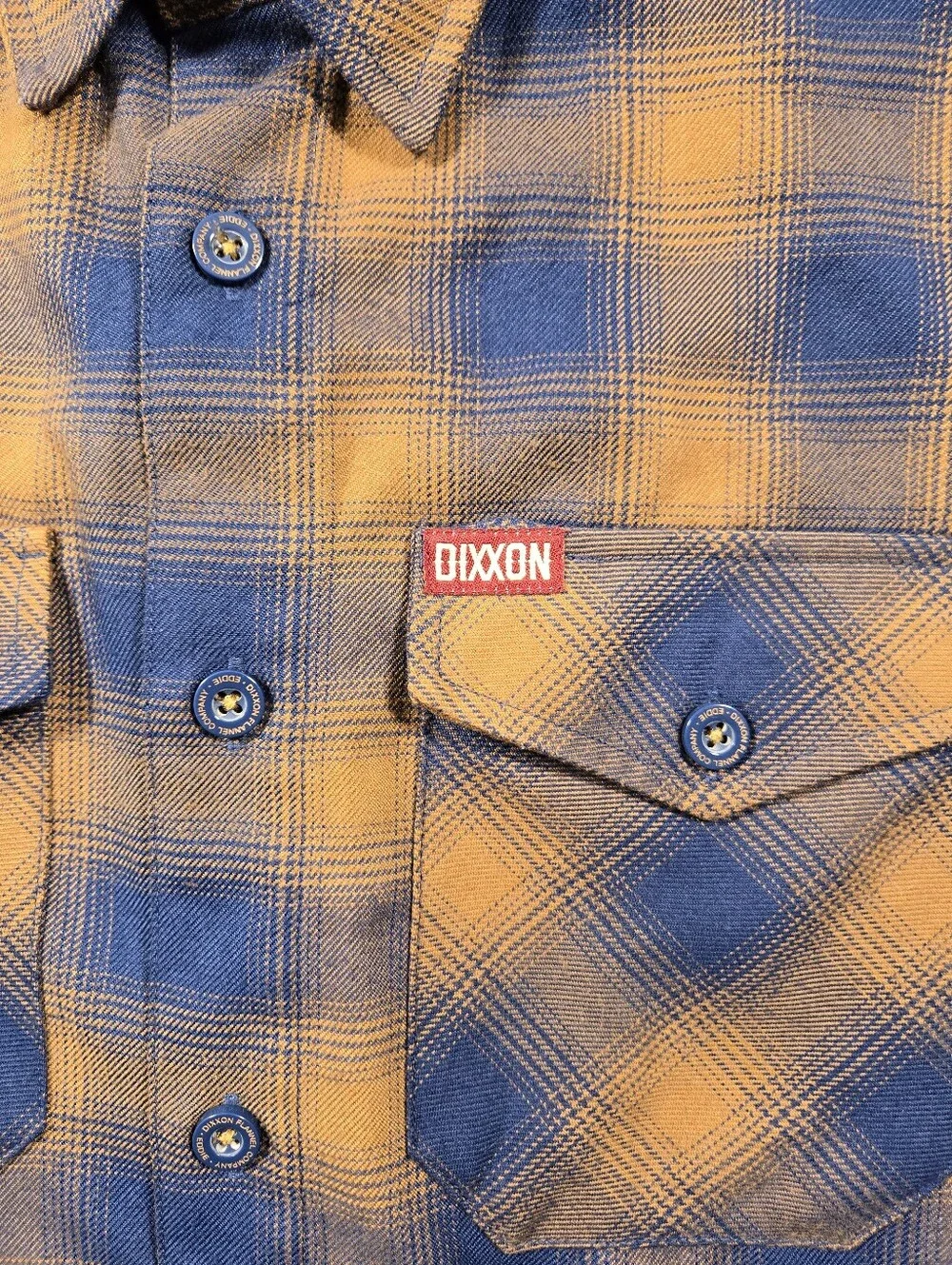 Dixxon Flannel The Eddie 10th Anniversary Blue Brown Plaid Shirt Men's Medium